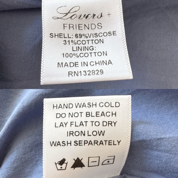 LOVERS + FRIENDS • Crush Wrap Mini Dress in Blue - Picture 10 of 10